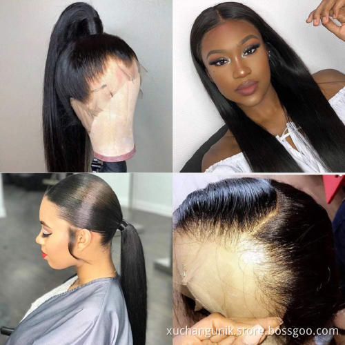 Uniky Wholesale transparent lace frontal wigs,wigs human hair lace front straight,100% brazilian human hair wigs